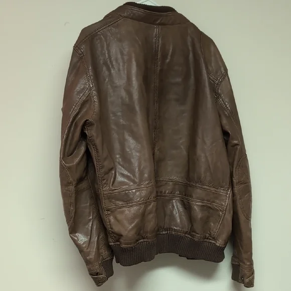 Massimo Dutti Men's Premium Brown Leather Jacket - Picture 7 of 13